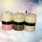 Cake batter and Vanilla Butter Cream